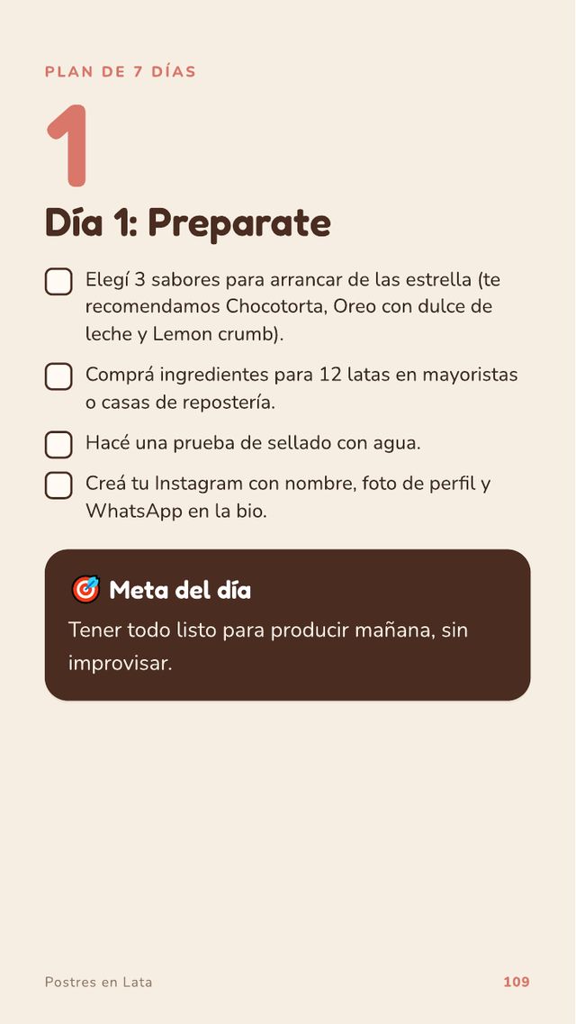Plan de 7 días, día 1