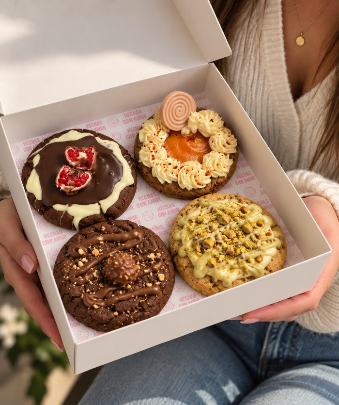 Cookies estilo New York recién horneadas