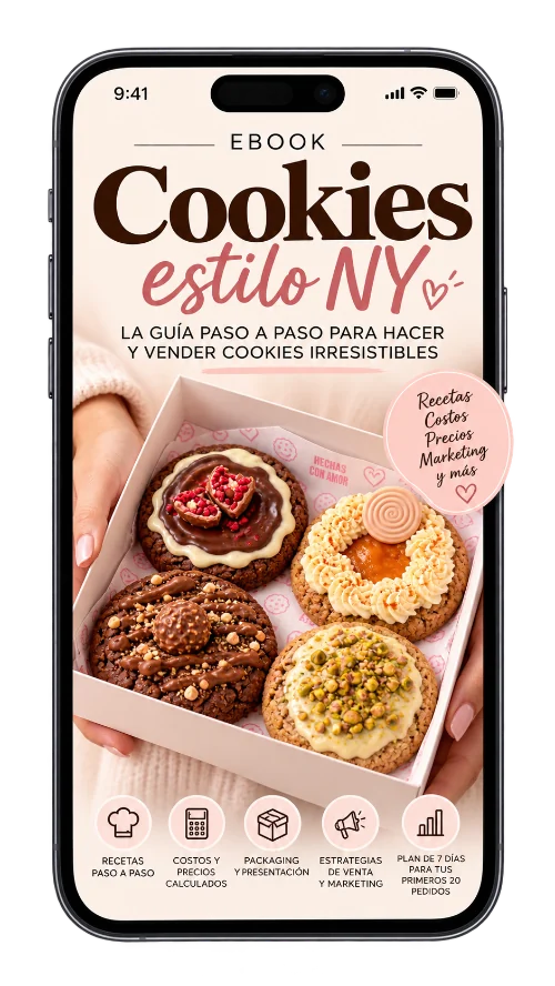 Ebook Cookies estilo NY en un celular